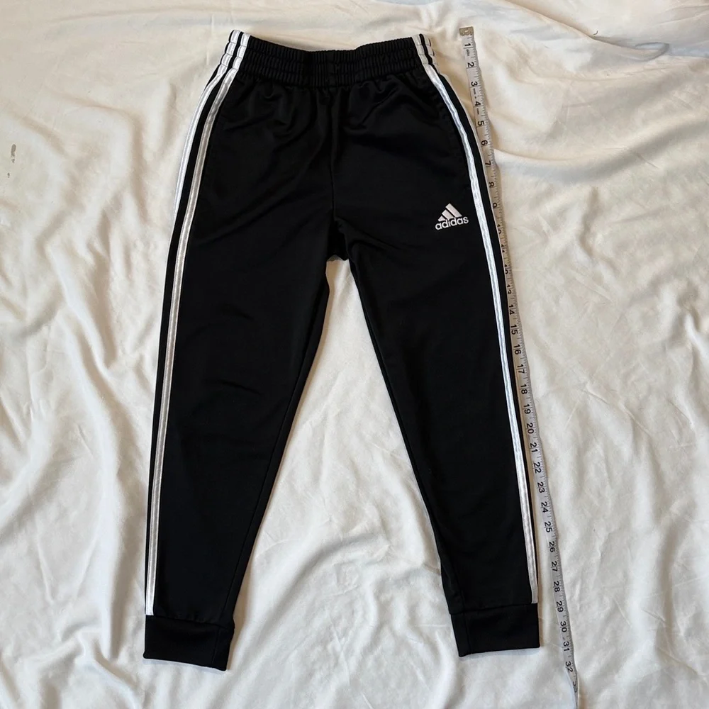 Adidas Kids Size S (8) Classic Black Athletic Jogger Sweatpants
